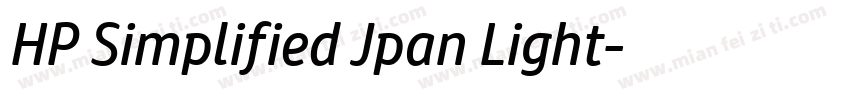 HP Simplified Jpan Light字体转换